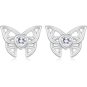 925 Sterling Silver Animal Earrings Hypoallergenic Cow Pig Koala Otter Monkey Giraffe Panda Bunny Unicorn Dragonfly Stud Earrings for Teen Girls Women Jewelry Gifts