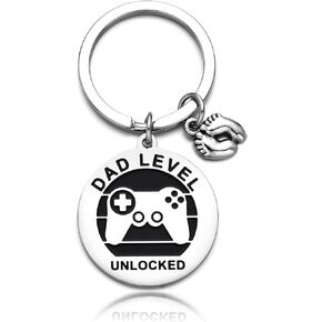 Korotho First Time Dad Keychain New Uncle Gifts for Men, Fathers Day Keychia nfor Daddy Uncle to Be Gifts from Wife Sister