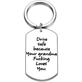 Aesnefe Drive Safe Love You Keychain for Brother Sister New Driver Siblings Gifts from Family Member