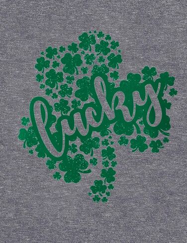 Women One Lucky Mama T-Shirt Funny Lucky Mom St.Patricks Day Shirt O-Neck Short Sleeves Clovers Graphic Tees Blouse in Saudi Arabia