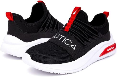 Nautica Kids Athletic Slip-On Sneakers - Comfortable Bungee Running Shoes for Boys and Girls - Stylish and Supportive Footwear for Active Kids (Big Kid/Little Kid/Toddler) in Kuwait