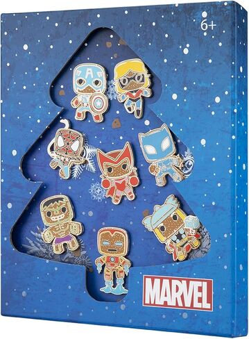 Loungefly: Marvel Gingerbread - Avengers 8 Piece Pin Set, Amazon Exclusive,Multicolor,MVPN0157 in Saudi Arabia