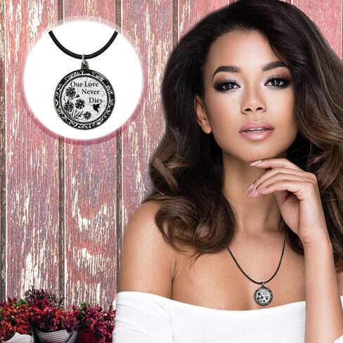 قلادة لولا بيلا جيفتس آند سبيريت لالا حمراء ذات ريشية سول مع خلفية الحب لا يموت ولا يموت ولا يموت ولا قصيدة، صندوق هدايا هدية التعاطف الحزن in Kuwait