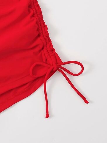 COZYEASE Women's High Waisted Bikini Swim Bottom Drawstring Tie Side Swimsuit Shorts in Saudi Arabia