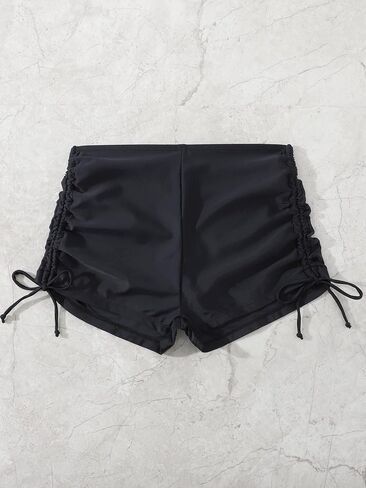 COZYEASE Women's High Waisted Bikini Swim Bottom Drawstring Tie Side Swimsuit Shorts in Saudi Arabia
