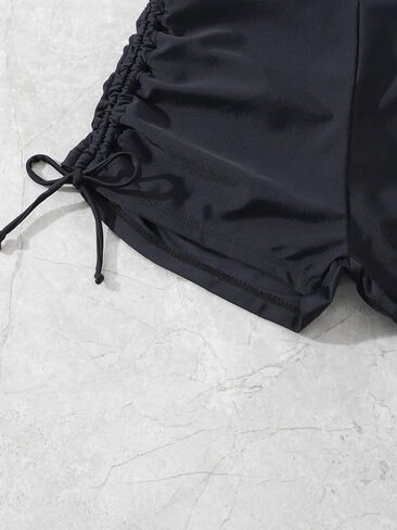 COZYEASE Women's High Waisted Bikini Swim Bottom Drawstring Tie Side Swimsuit Shorts in Saudi Arabia