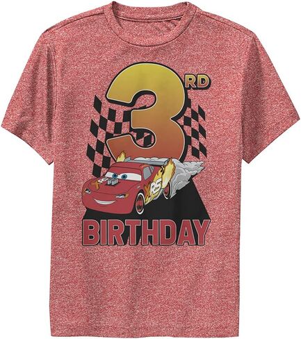 Pixar Cars 1 & 2 Lightning Birthday 3 Boy's Performance Tee in Saudi Arabia