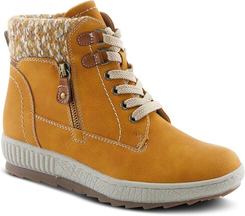 Spring Step Relife Karlene Waterproof Ankle Boots for Women | Shoes for Women with Sweater Top, Decorative Zipper and Cozy Sherpa Lining in Saudi Arabia
