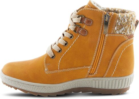 Spring Step Relife Karlene Waterproof Ankle Boots for Women | Shoes for Women with Sweater Top, Decorative Zipper and Cozy Sherpa Lining in Saudi Arabia