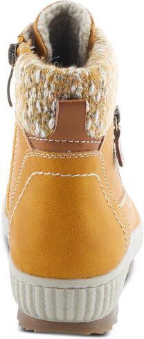 Spring Step Relife Karlene Waterproof Ankle Boots for Women | Shoes for Women with Sweater Top, Decorative Zipper and Cozy Sherpa Lining in Saudi Arabia
