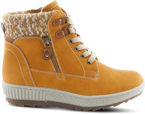 Spring Step Relife Karlene Waterproof Ankle Boots for Women | Shoes for Women with Sweater Top, Decorative Zipper and Cozy Sherpa Lining in Saudi Arabia