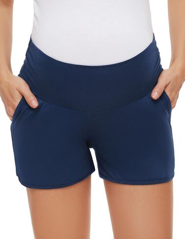 PACBREEZE Women's Maternity Shorts Lounge Pajama Workout Running Casual Summer Pregnancy Shorts, S-XXL in Saudi Arabia