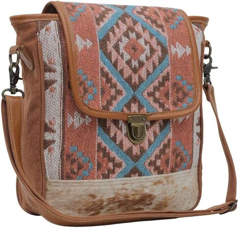 Myra Bag Western Leather Shoulder Bag for Women - Upcycled Canvas Crossbody Tori Cecil in Saudi Arabia
