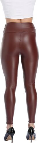 طماق جلدية نسائية عالية الخصر بسط السراويل فو Pleather يغطي الرجل مريح مثير الجوارب المرنة in Kuwait