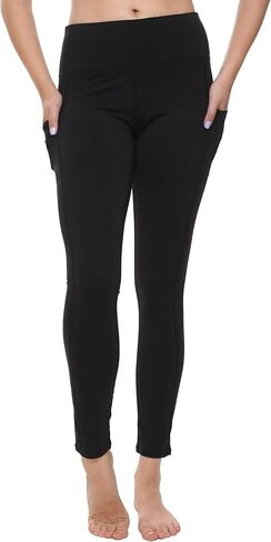 Ultra Dry Women's High Waisted Slim Yoga Leggings with Pockets Tummy Control Opaque XS-XL in Kuwait