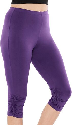 المرأة وPlus أوه لينة جدا طول الركبة الكفة طماق Ruched | S-3XL in Kuwait