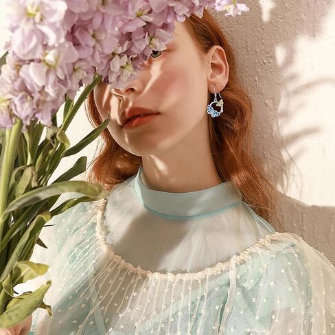 ConBo Butterfly Earrings for Women 925 Sterling Silver Blue Butterfly Earrings Dangle Animal Hypoallergenic Jewelry Gifts for Girls Mom Birthday Christmas in Kuwait