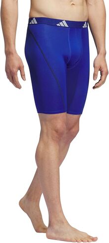 ملابس داخلية قصيرة طويلة شبكية للرجال من adidas (عبوة من 3 قطع) للرياضة النشطة والراحة طوال اليوم، نسيج ناعم مسامي، أزرق ملكي للفريق/أزرق حبر أسطوري/رمادي أونيكس، مقاس صغير in Saudi Arabia