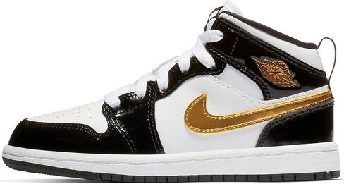 Jordan 1 Mid SE Kids Unisex BQ6932-007 (Black/Metallic Gold-White), Size 11 in Saudi Arabia