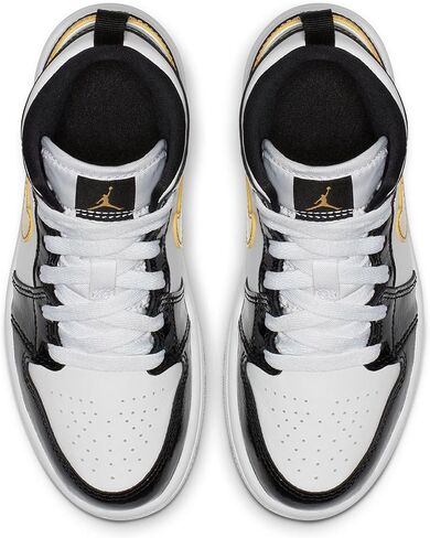 Jordan 1 Mid SE Kids Unisex BQ6932-007 (Black/Metallic Gold-White), Size 11 in Saudi Arabia