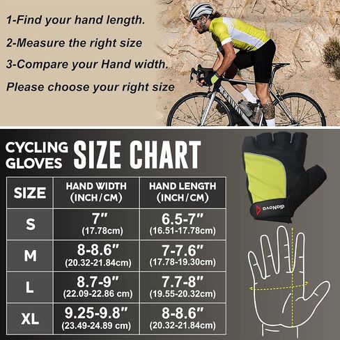 قفازات ركوب الدراجات قفازات الدراجة للرجال/النساء مع وسادة جل ممتصة للصدمات 7 مم، قفازات MTB للعمل/الجيم/التدريب/الخارج in Kuwait