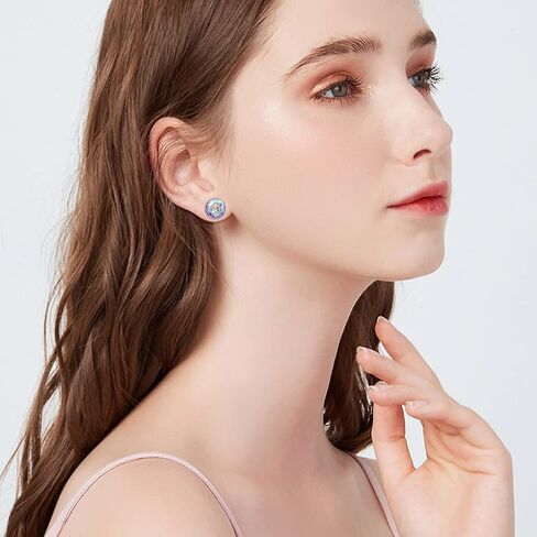 Bunny Snake Hummingbird Stud Earrings for Women 925 Sterling Silver Crystal Moonstone Turquoise Opal Earrings Easter Bunny Jewelry Gifts for Bunny Lovers in Saudi Arabia