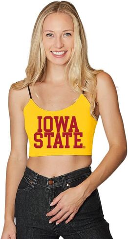 Lojobands Women's Tailgate Outfit College Spaghetti Tank Top Crop Top Made in USA One Size Fits Most in Saudi Arabia