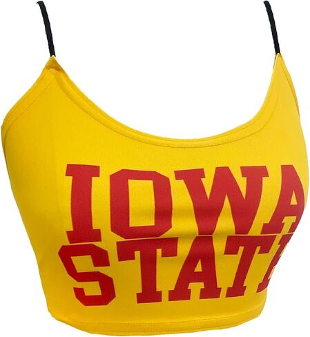 Lojobands Women's Tailgate Outfit College Spaghetti Tank Top Crop Top Made in USA One Size Fits Most in Saudi Arabia