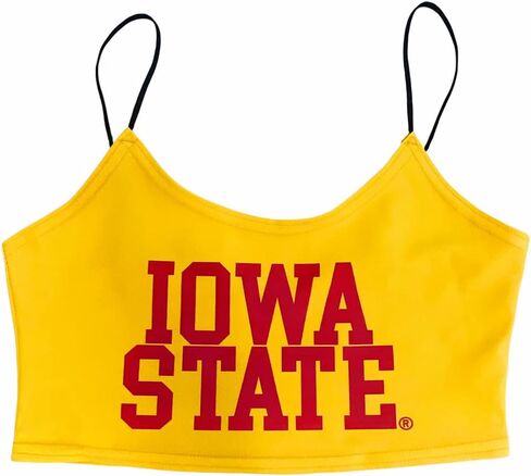 Lojobands Women's Tailgate Outfit College Spaghetti Tank Top Crop Top Made in USA One Size Fits Most in Saudi Arabia