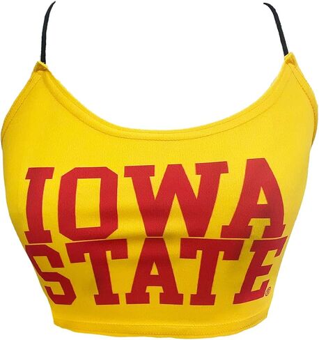 Lojobands Women's Tailgate Outfit College Spaghetti Tank Top Crop Top Made in USA One Size Fits Most in Saudi Arabia