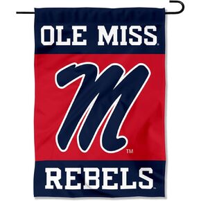Ole Miss New Script M Garden Banner Flag