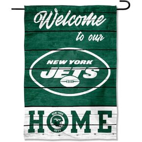 New York Jets Welcome Home Decorative Garden Flag Double Sided Banner
