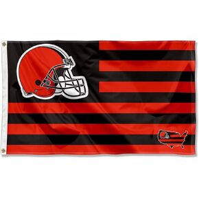 Cleveland Browns USA American Nation Stripes 3x5 Grommet Flag