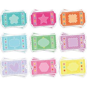 chiazllta 54Pcs Ticket Cutouts 9 Designs Bulletin Board Cut Outs Decorations Ticket Classroom Cut-Outs Bulletin Board Cutouts Decor for Back to School Classroom Carnival Party Decors Supplies
