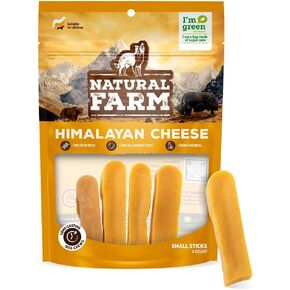 Natural Farm Himalayan Yak Cheese, Protein-Rich, Low-Allergen, Lactose-Free, Gluten-Free, 100% Natural - Small, 4 Pack