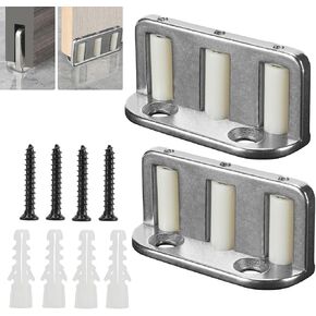 Barn Door Floor Guide Bearing Design, Sliding Barn Door Floor Guide Heavy Duty Steel Frame Set of 2