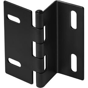 6 Pcs 4" Half-Surface Hinges Chest Hinges, (52+36+33) mm Width Three Folding Black Offset Door Hinge Shutter Hinges Semi-Concealed Three Fold Retro Hinges 4 Slot Holes Swing Hinge for Door, Cabinet