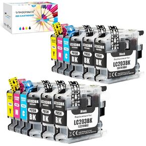 LC203 Ink Cartridge Replacement for Brother LC203XL LC201 XL to Use with Brother MFC-J480DW MFC-J880DW MFC-J4420DW MFC-J680DW MFC-J885DW Printer, 12 Pack