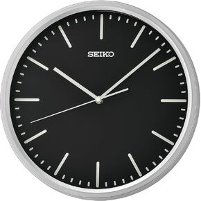 Seiko 12 Inch Sano Wall Clock, Metallic Silver