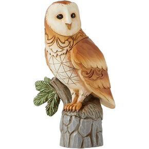 Enesco Jim Shore Heartwood Creek Barn Owl Bird Figurine, 6 Inch, Multicolor