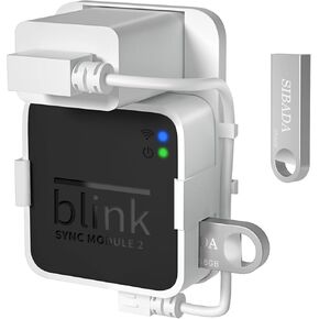 256GB USB Flash Drive, Outlet Wall Mount Holder for Blink Sync Module 2 with Short Cable Save Space,Mount Bracket for Blink Outdoor Indoor Security System (Blink Add-On Sync Module 2 is NOT Included)