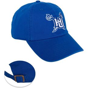 Desert Cactus Hampton University Baseball Hat Virginia Pirates Brimmed Embroirderd Cap Adjustable Cloth Strap Adult (Style C) Blue