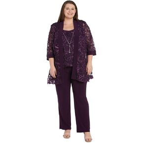 R&M Richards Women's Classic Pantsuit Set