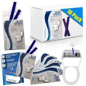 Blue Stripe Leak Detection Toilet Dye Leak Strip Test Multi-Use Tracer Bulk 2-Pack Silent Leaks (50)