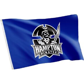 Desert Cactus Hampton University Flag Virginia Pirates Flag Banners 100% Polyester Indoor Outdoor 3x5 feet Flags (Style 1)