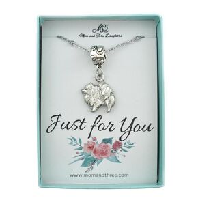 Pomeranian Necklace in Silver Pewter. Paw Print Jewelry. Pomeranian Gifts. Dog Lover. Pet Bereavement. Dog Mom.
