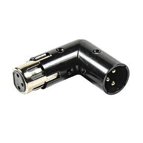 HQRP 3-Pin XLR Angle Adapter Dual Male & Female with 4 Adjustable Angle Positions Right Left and 90 Degree, Compatible with Mixers that Interfere with Other Applications, Durable Metal 3-Pin Connector