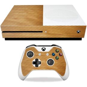 MightySkins Carbon Fiber Skin for Microsoft Xbox One S - Bamboo Ohm | Protective, Durable Textured Carbon Fiber Finish | Easy to Apply, Remove, and Change Styles | Made in The USA
