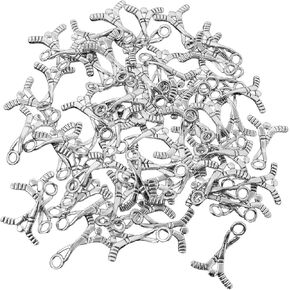 Honbay 60PCS Alloy Ball Sports Charms Field Hockey Charms Pendant Hockey Stick and Ball Charms for Earrings Bracelet Necklace Jewelry Making