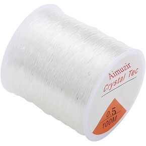 328ft 0.5 mm Clear Bead Cord Bracelet Beading Thread Crystal Elastic Stretch Thread for Bracelets Beads Jewelry Making